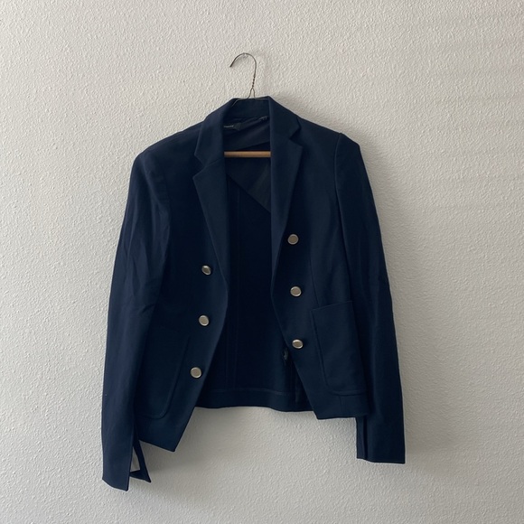 Women's Black Double-Breasted Blazer - Picture 2 of 7